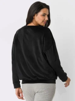 Langarmshirt in Nicki-Qualität