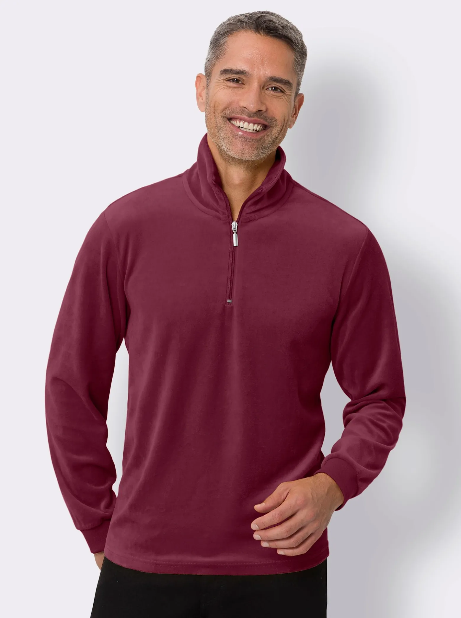 Langarmshirt in Nicki-Qualität