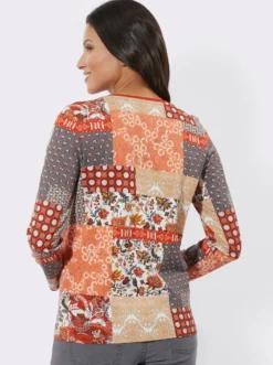 Langarmshirt in Patchwork-Optik
