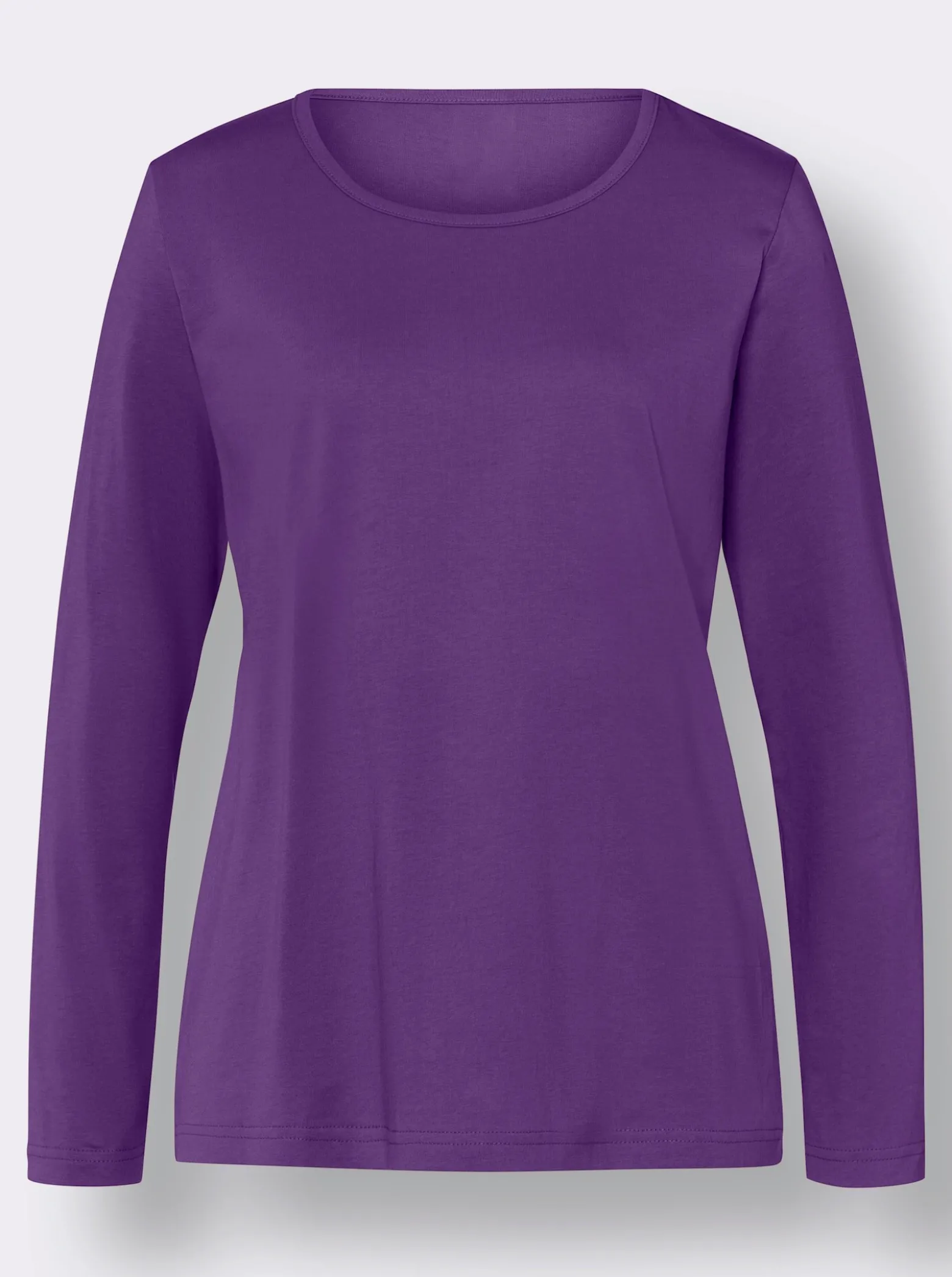Langarmshirt in reiner Baumwolle
