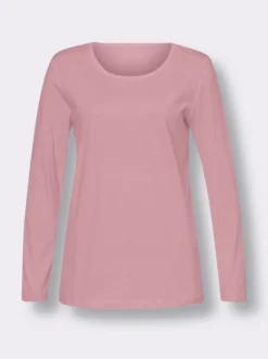 Langarmshirt in reiner Baumwolle