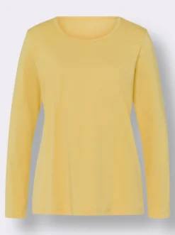 Langarmshirt in reiner Baumwolle