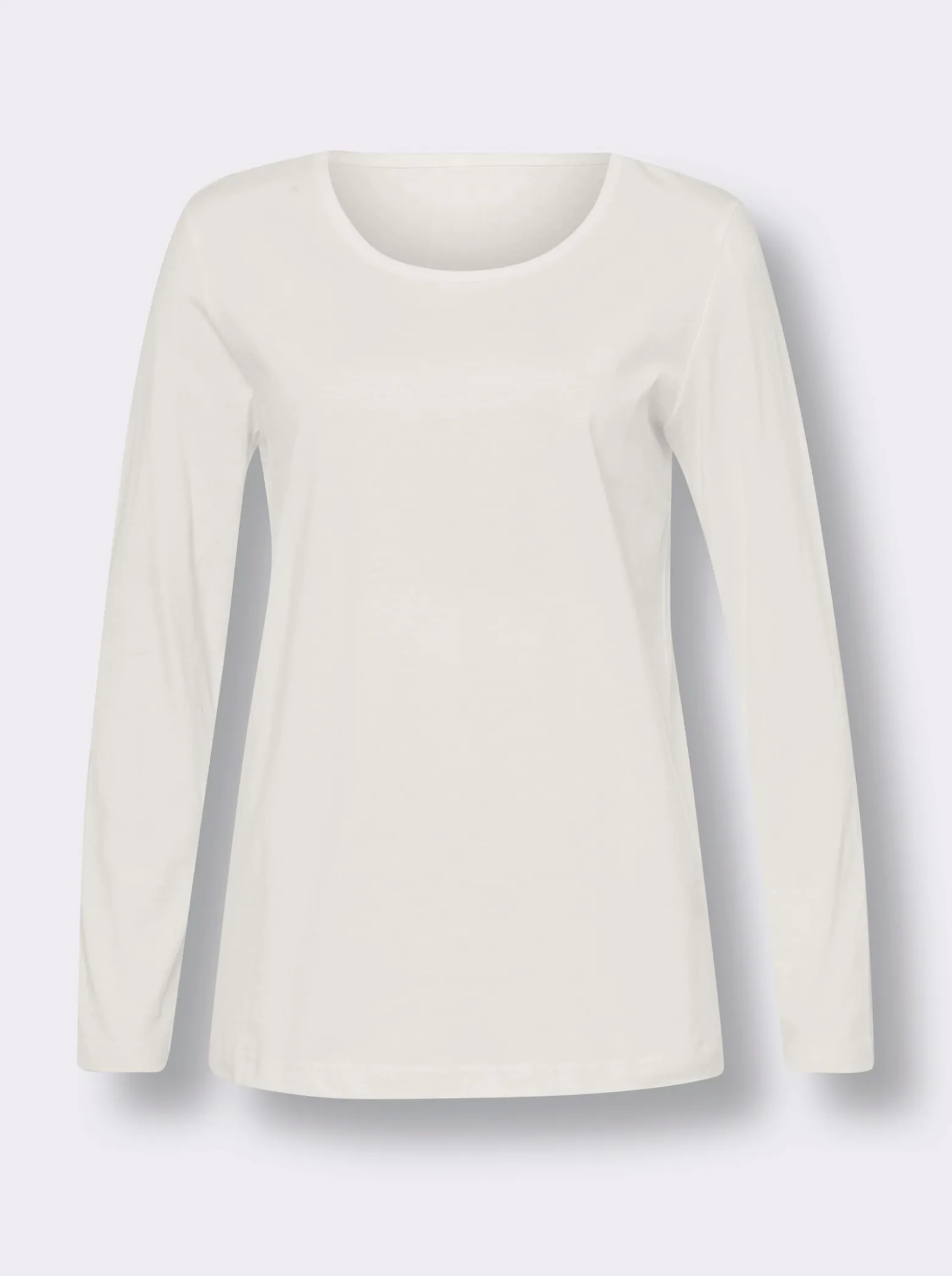 Langarmshirt in reiner Baumwolle