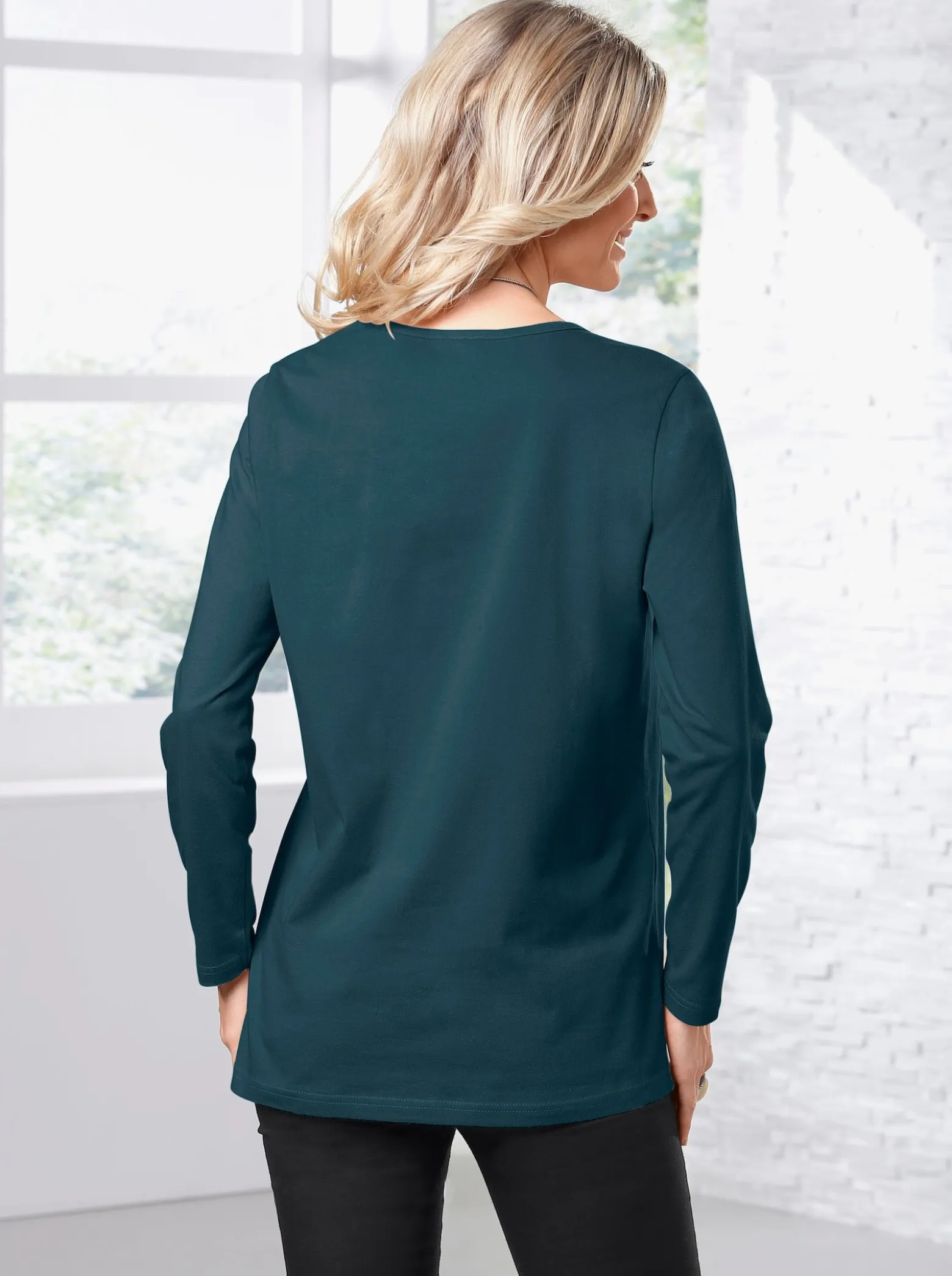 Langarmshirt in weiter Form