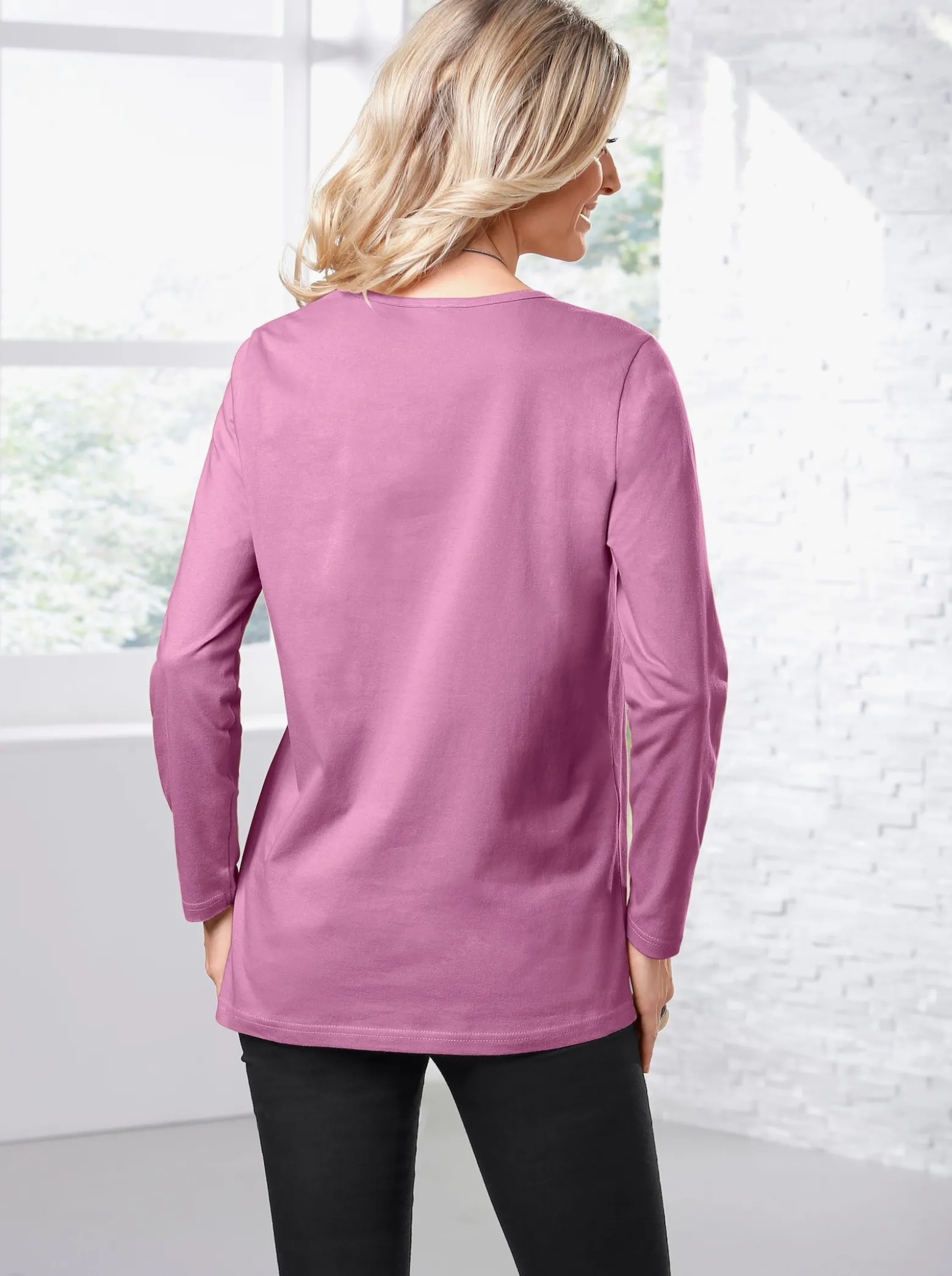 Langarmshirt in weiter Form