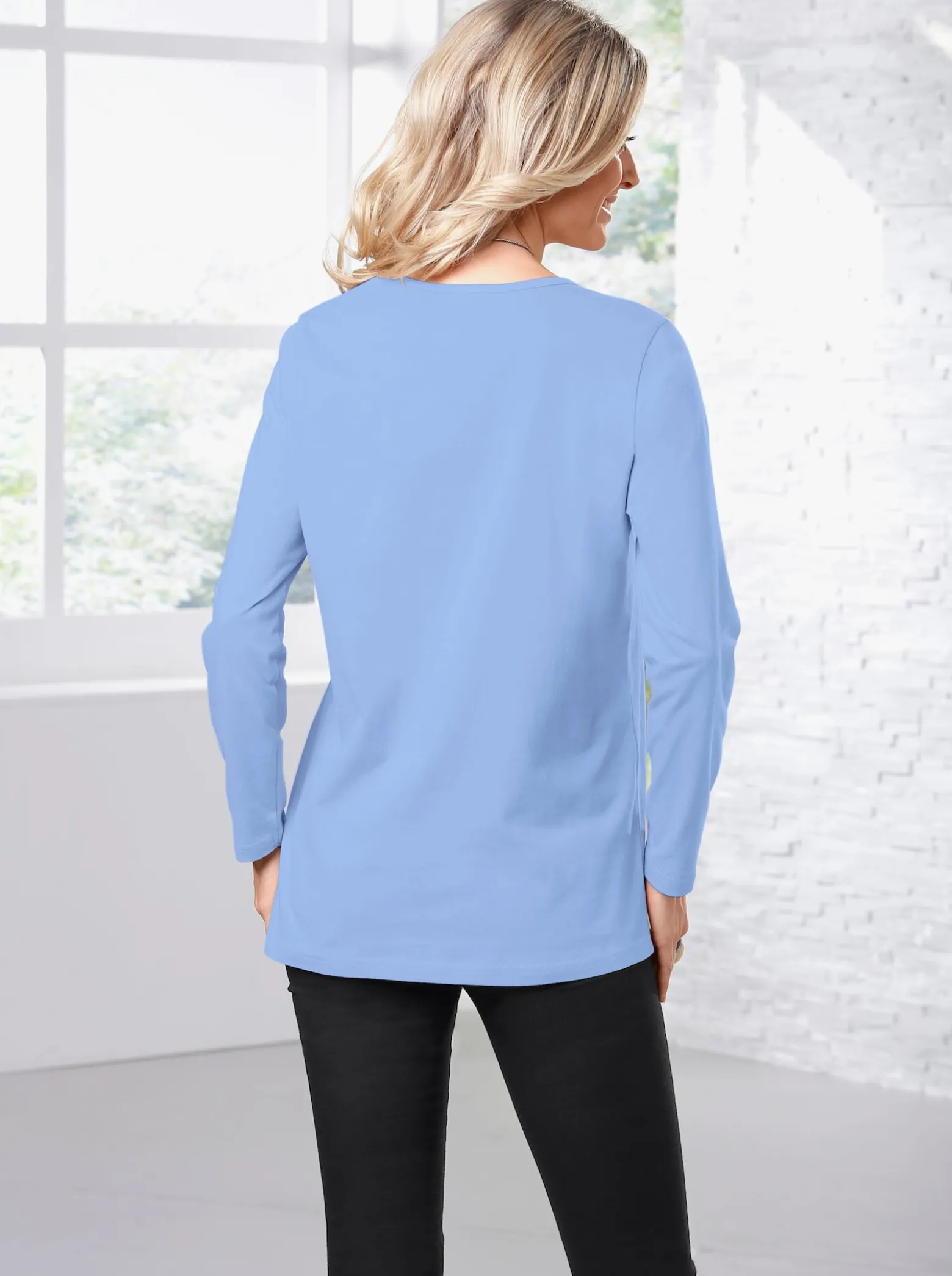 Langarmshirt in weiter Form