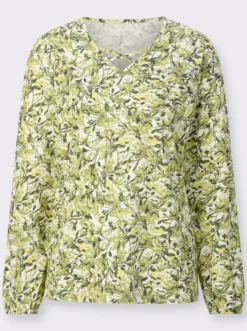 Langarmshirt mit überkreuzten Bändern