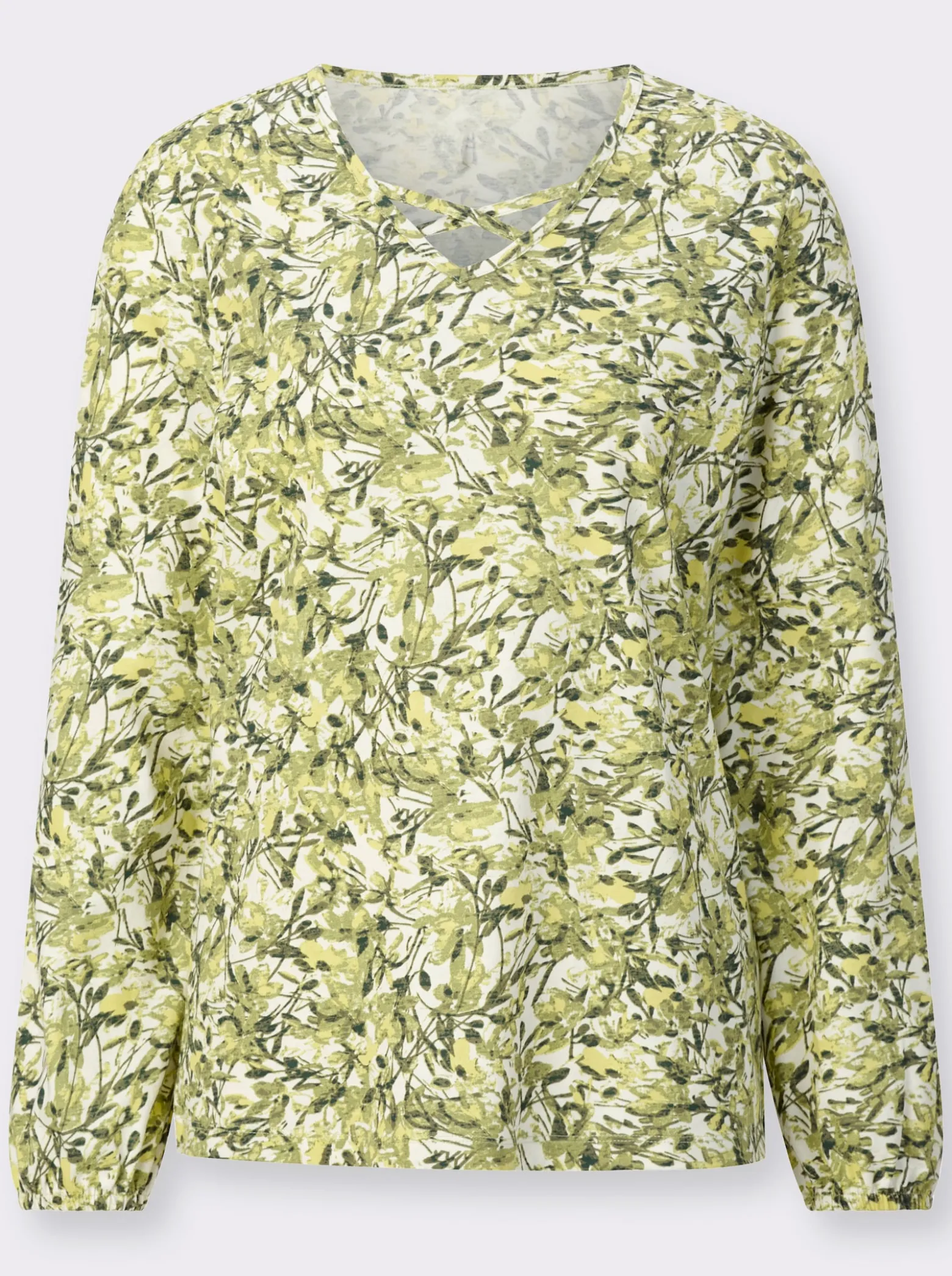 Langarmshirt mit überkreuzten Bändern