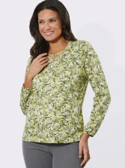 Langarmshirt mit überkreuzten Bändern