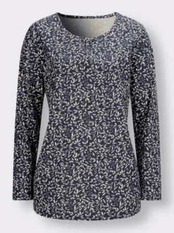 Langarmshirt mit Blüten-Dessin