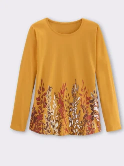 Langarmshirt mit Bordüren-Druck