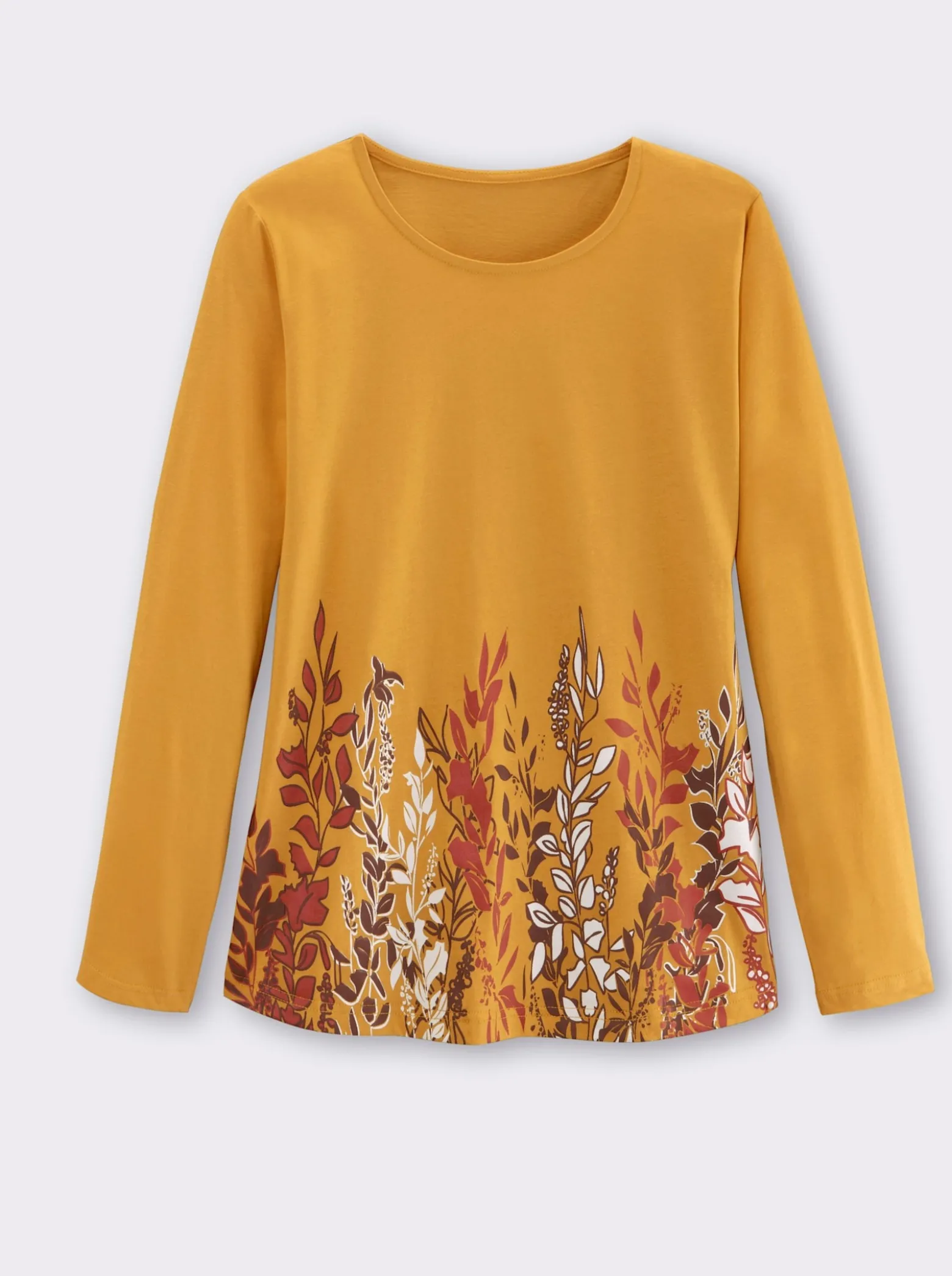 Langarmshirt mit Bordüren-Druck