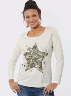 Langarmshirt mit Camouflage-Stern