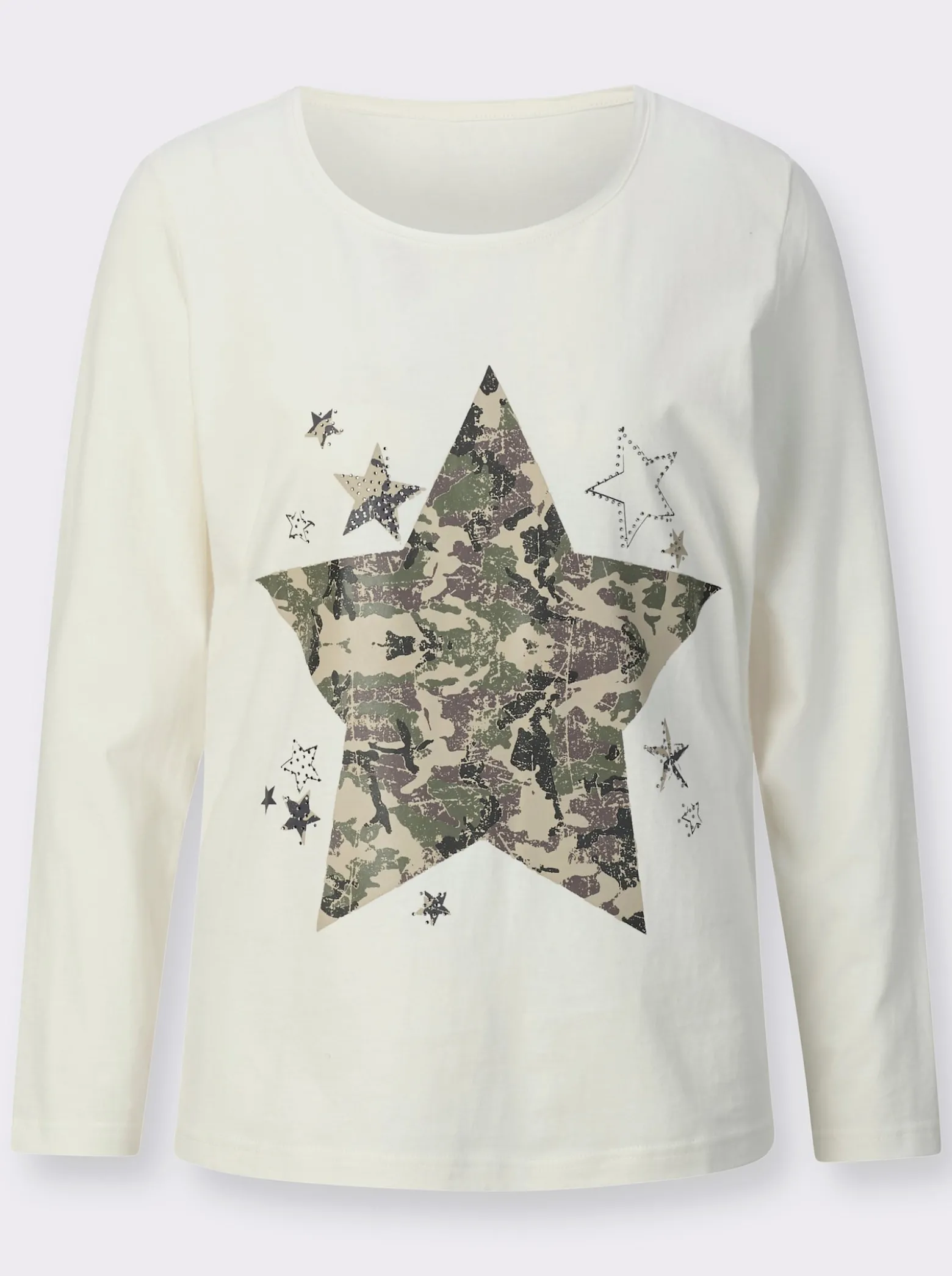 Langarmshirt mit Camouflage-Stern
