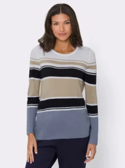 Langarmshirt mit Colour-Blocking