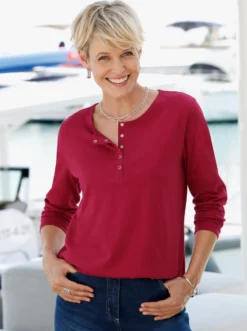 Langarmshirt mit Druckknöpfen