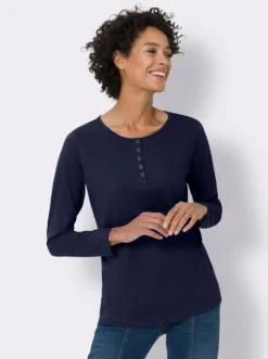 Langarmshirt mit Druckknöpfen