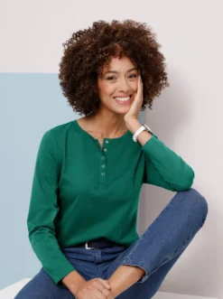 Langarmshirt mit Druckknöpfen