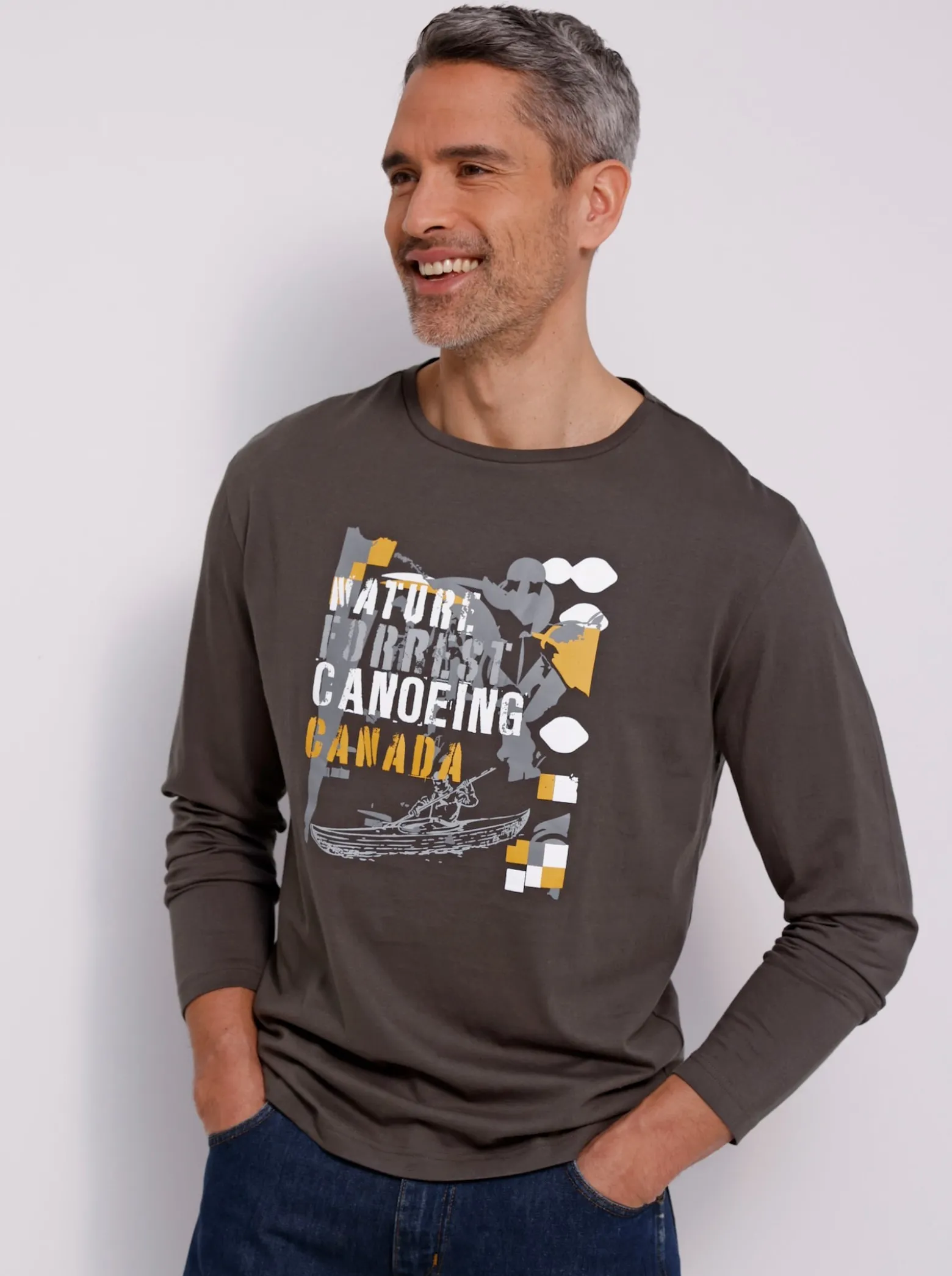 Langarmshirt mit Druckmotiv