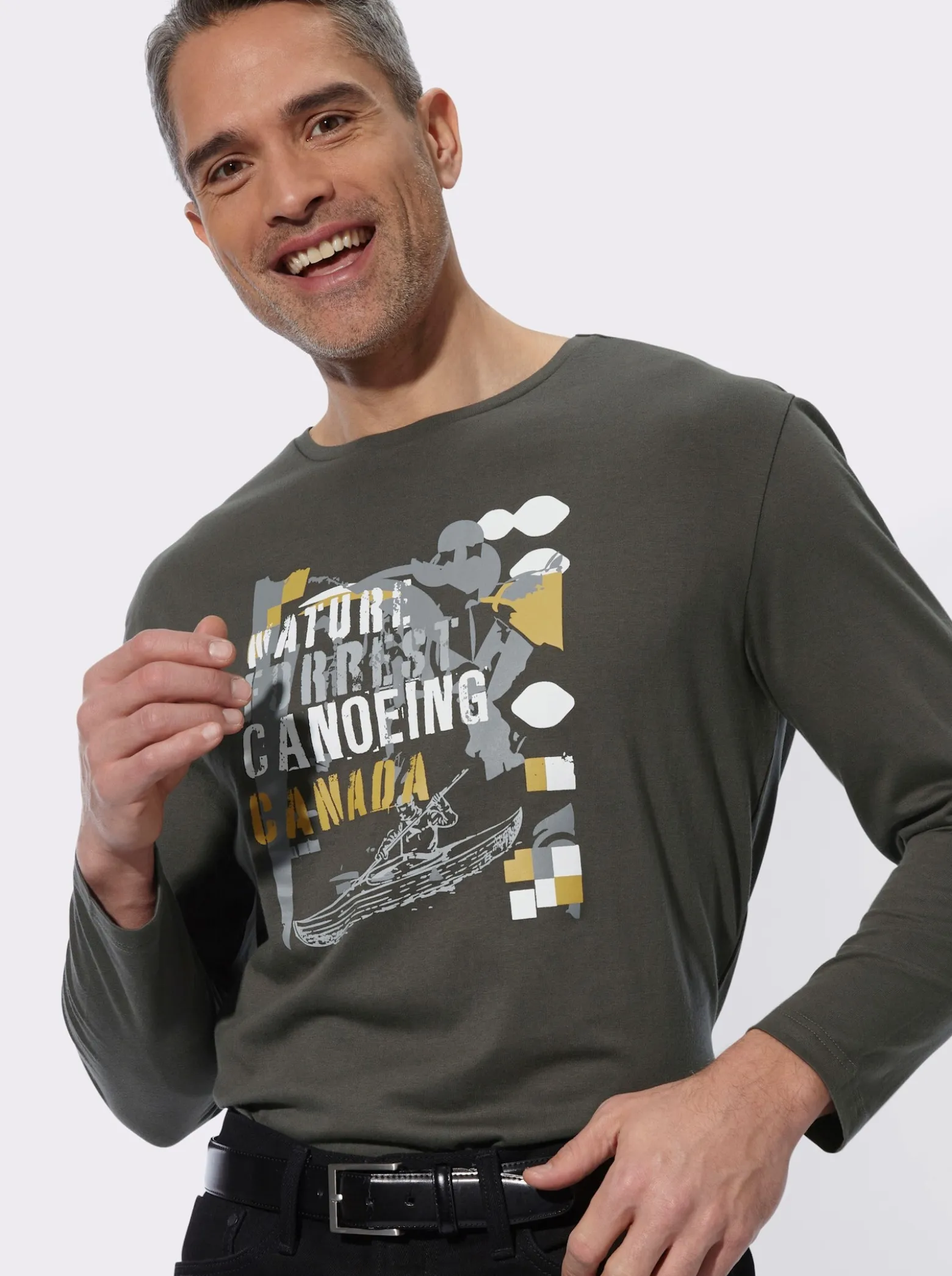Langarmshirt mit Druckmotiv