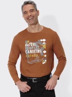 Langarmshirt mit Druckmotiv