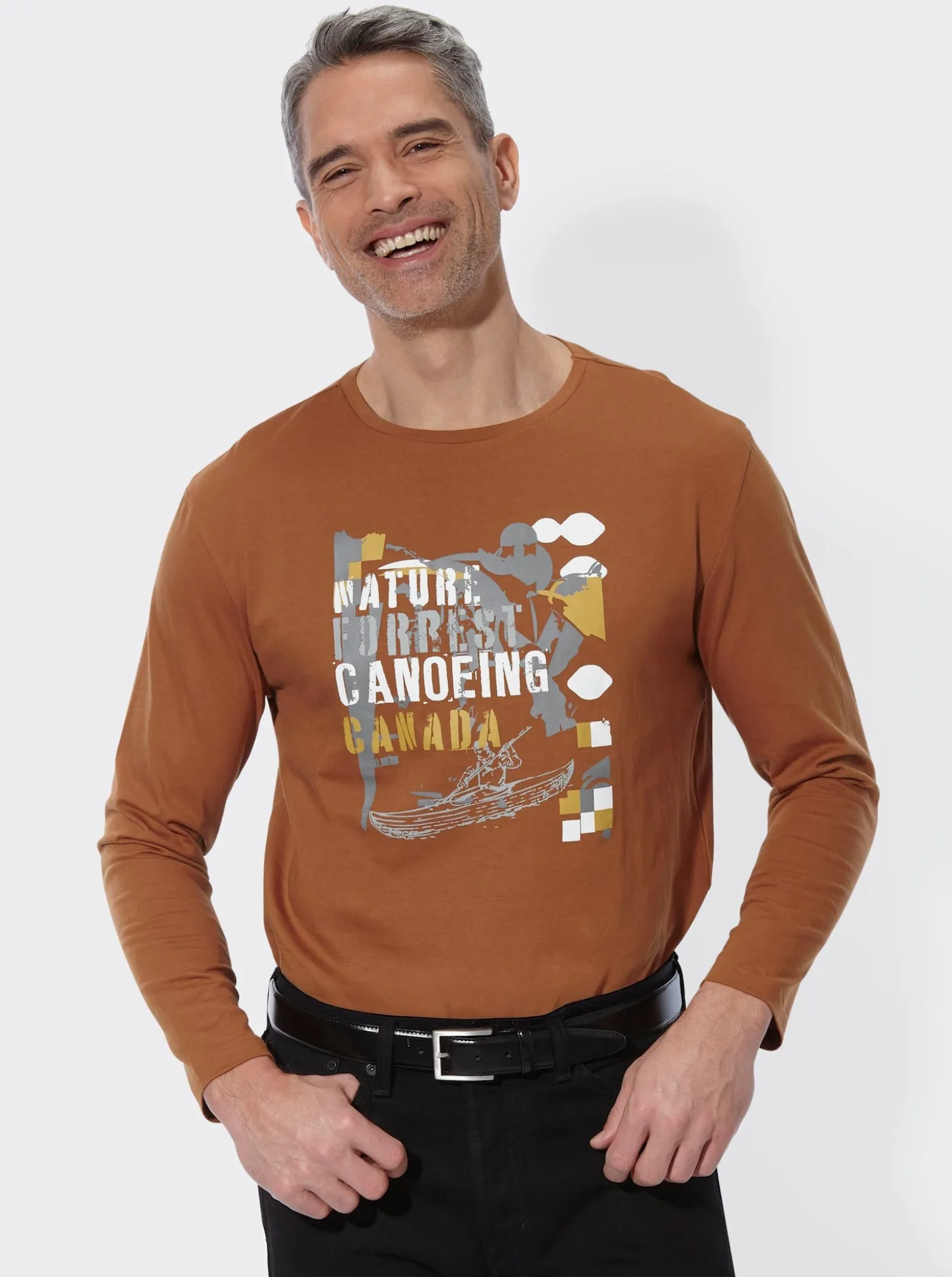 Langarmshirt mit Druckmotiv