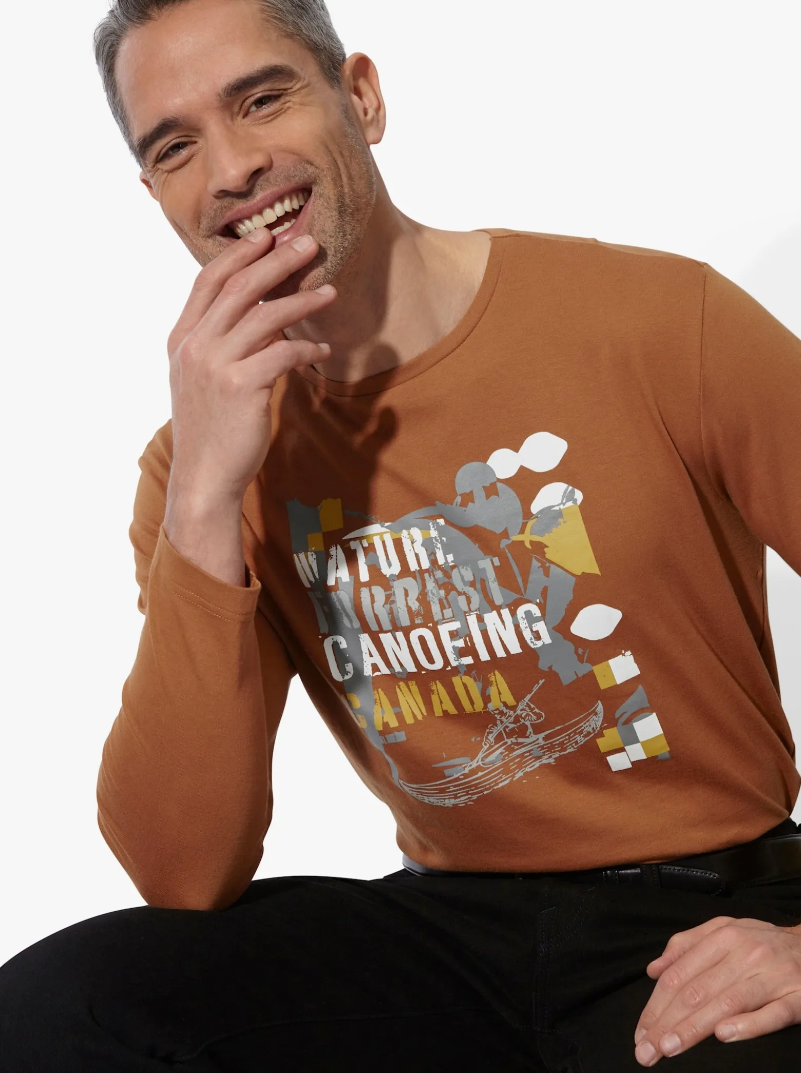 Langarmshirt mit Druckmotiv