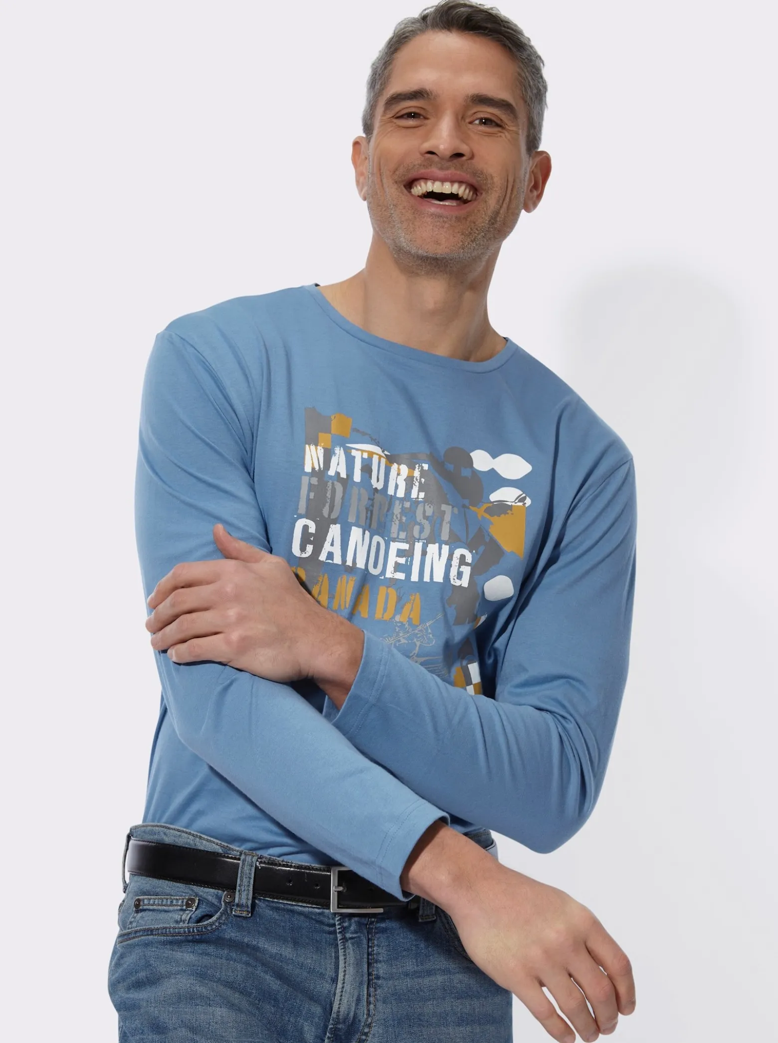 Langarmshirt mit Druckmotiv