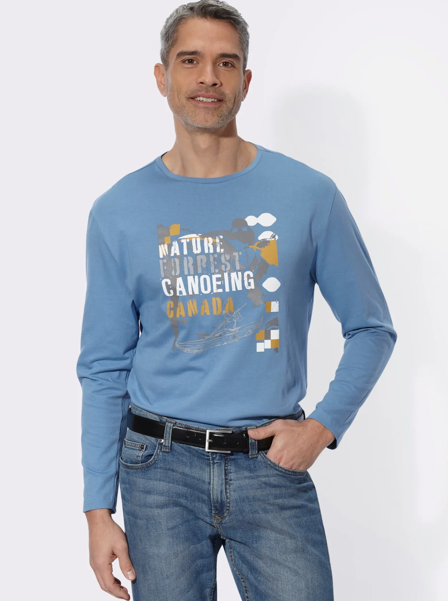 Langarmshirt mit Druckmotiv