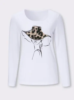 Langarmshirt mit Druck vorne