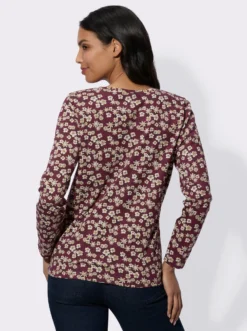 Langarmshirt mit floralem Druck