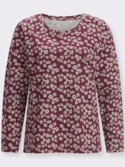 Langarmshirt mit floralem Druck