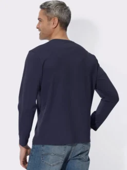 Langarmshirt mit Gebirgs-Druckmotiv