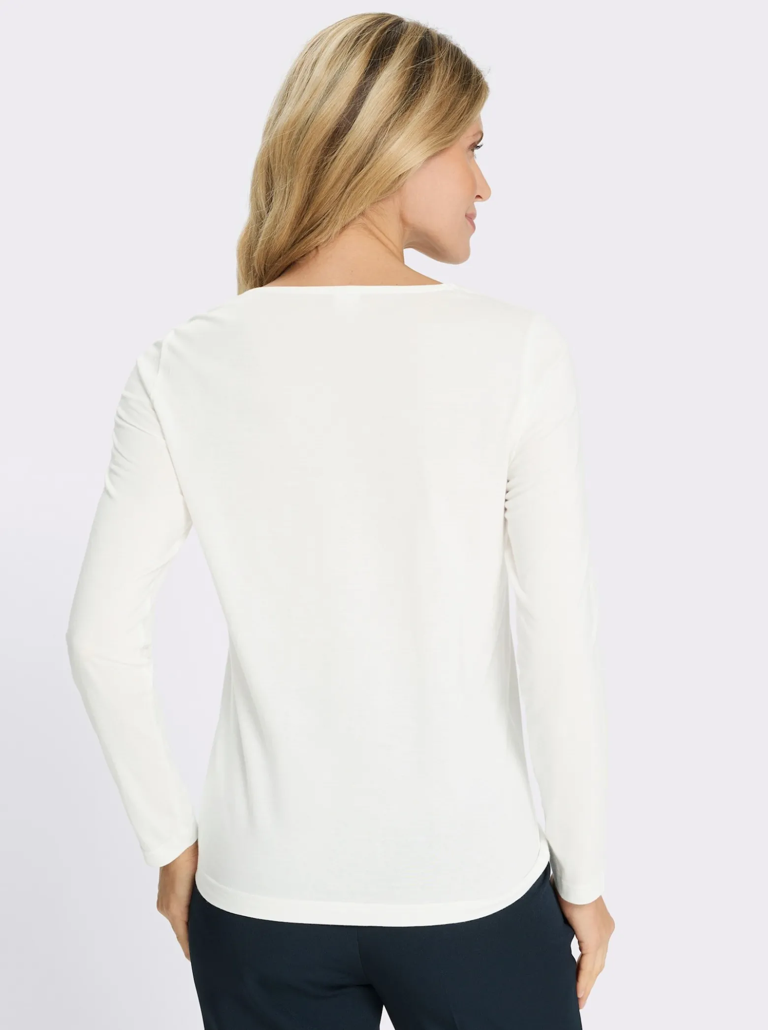 Langarmshirt mit Glitzersteinchen