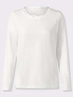 Langarmshirt mit Glitzersteinchen