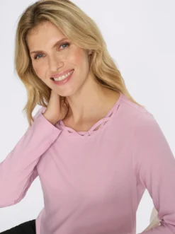 Langarmshirt mit Glitzersteinchen