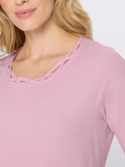 Langarmshirt mit Glitzersteinchen