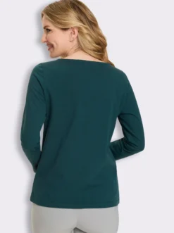 Langarmshirt mit Glitzersteinchen