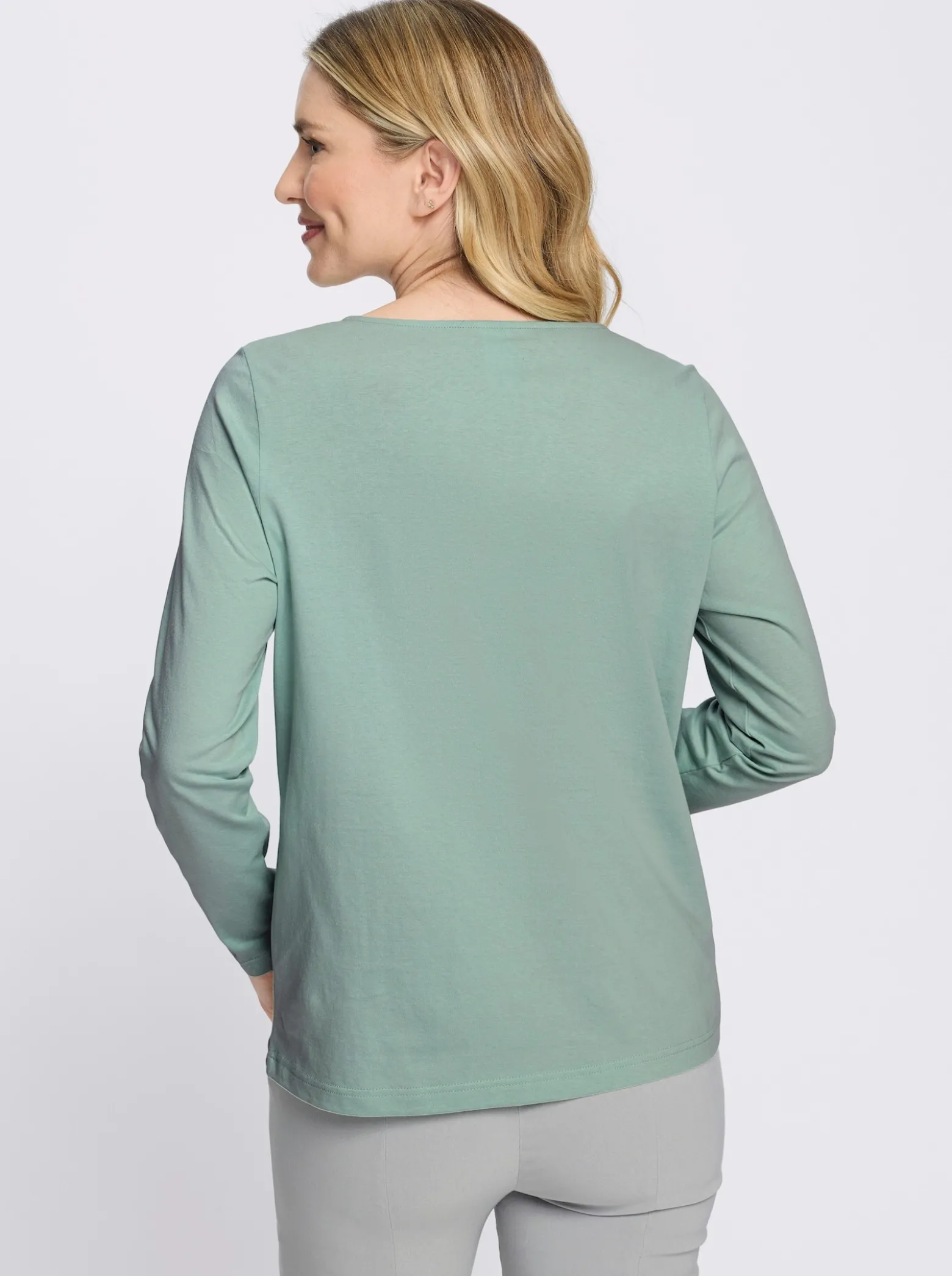 Langarmshirt mit Glitzersteinchen