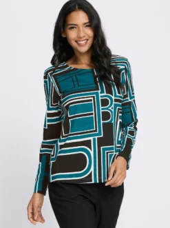 Langarmshirt mit grafischem Druck
