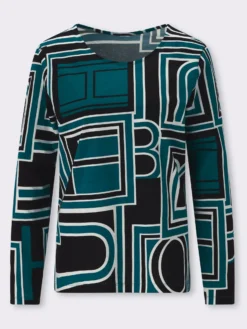 Langarmshirt mit grafischem Druck