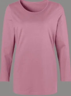Langarmshirt mit hohen Seitenschlitzen