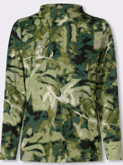 Langarmshirt mit Kelchkragen