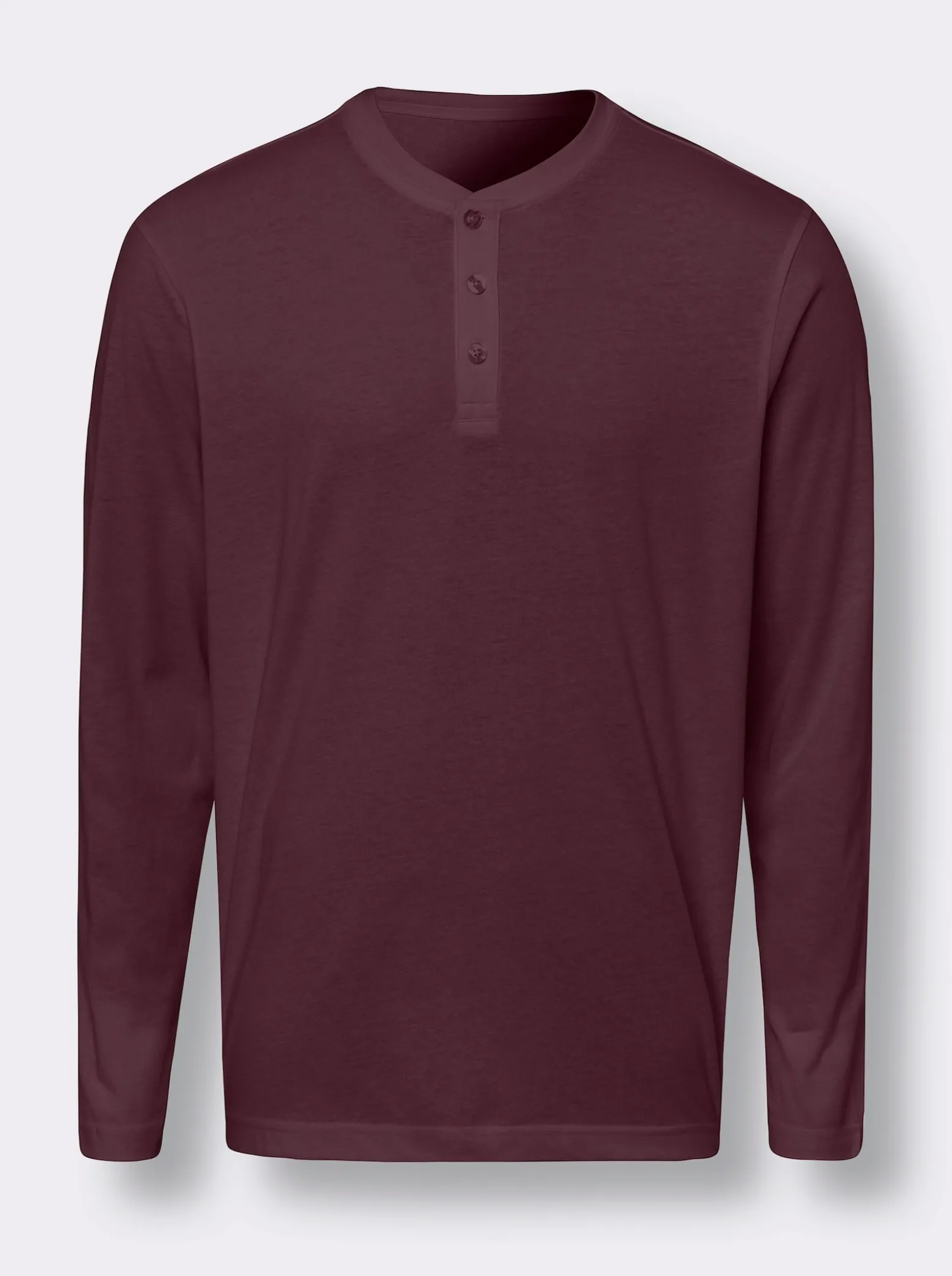 Langarmshirt mit Knopfleiste