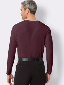 Langarmshirt mit Knopfleiste