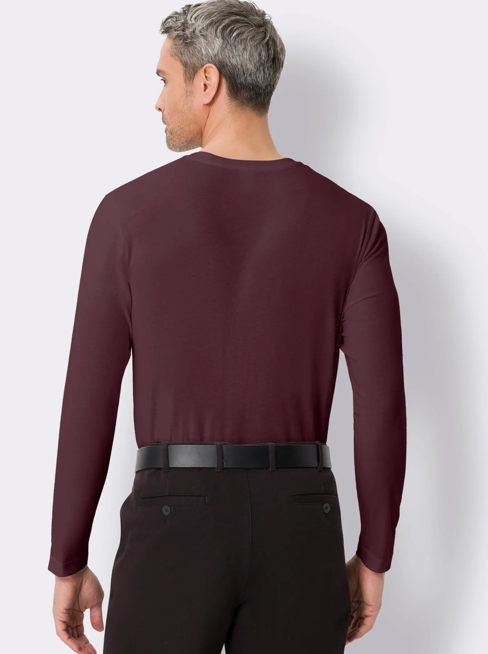 Langarmshirt mit Knopfleiste