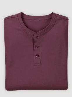 Langarmshirt mit Knopfleiste