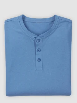 Langarmshirt mit Knopfleiste