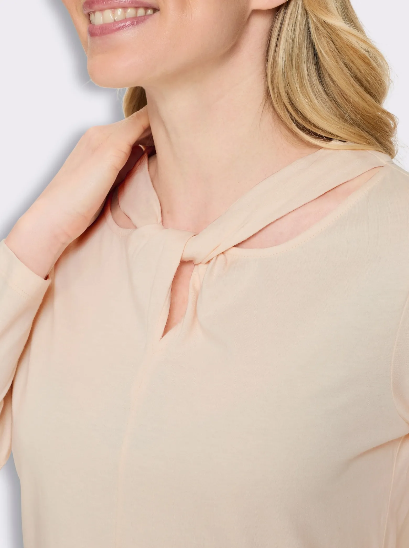 Langarmshirt mit Knoten-Detail