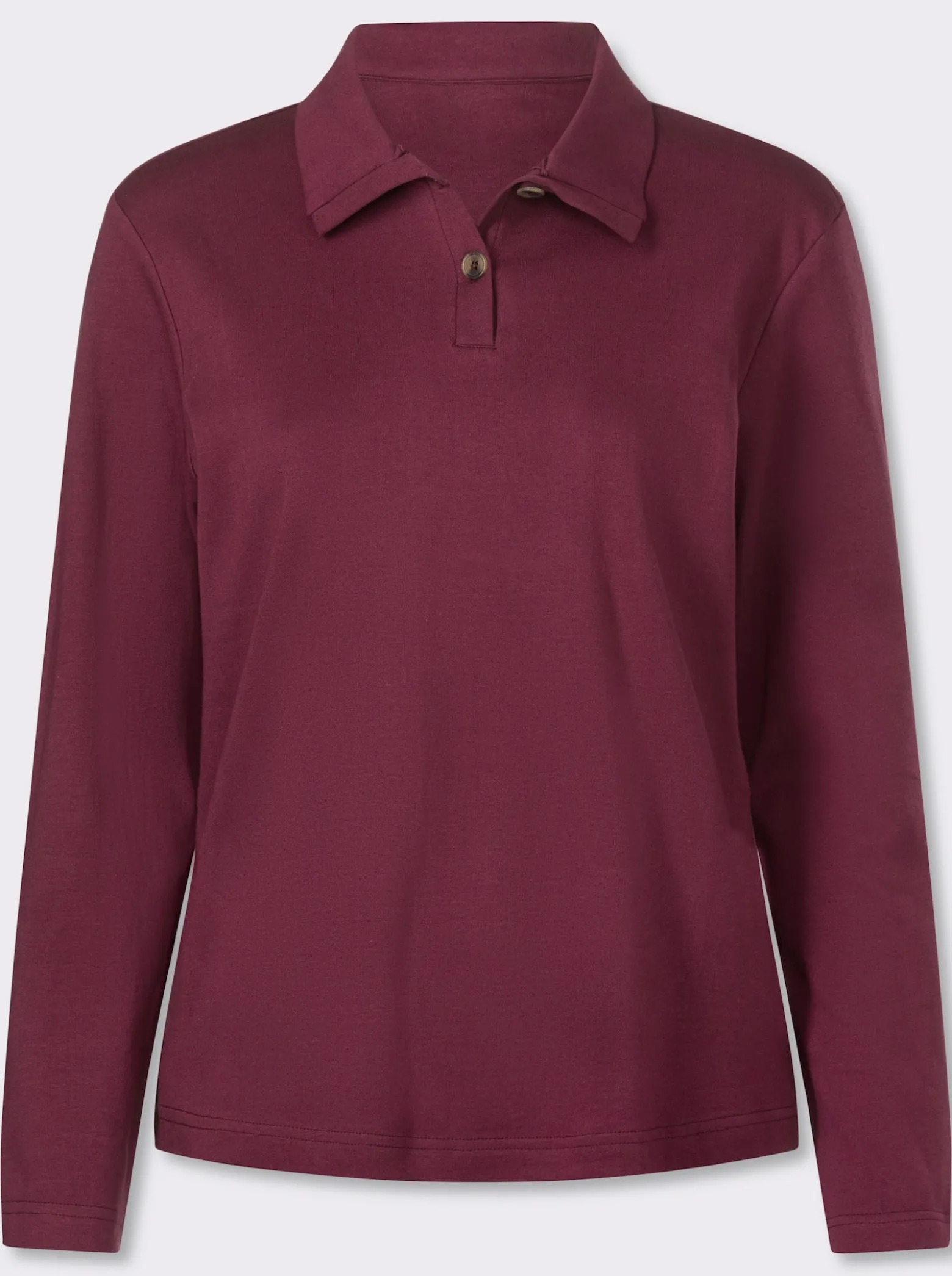 Langarmshirt mit Knöpfen in Horn-Optik